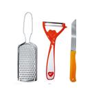 Ralador, faca e descascador - jg de cozinha - 3pcs - 123Útil