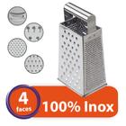 Ralador Fatiador Inox 4 Faces Queijo Legumes Alimentos Cozinha Top