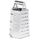 Ralador fatiador manual Inox 6 faces lados com alça para queijo legumes verduras frutas multiuso - Ralador 6 faces