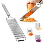 Ralador Manual 3 Em 1 Antiderrapante Inox Para Queijo Legumes Frutas Multiuso