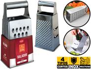 Ralador Multiuso 4 Faces Aço Inox Cozinha Chocolate Nozes Clink CK4564