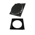Ralo Click Black Fosco 10x10 com Porta Grelha Aço Inox Preto