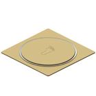 Ralo Click Quadrado Dourado 15x15cm Inox Dourado - INJETPLAST