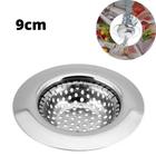 Ralo De Cozinha Pia Americana Com Borda Inox 9cm - SAINT