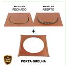 Ralo Inteligente Click 10x10 cm para Banheiro Inox Bronze Quadrado + Porta Grelha Caixilho Cód. 5968 - Pró Metais