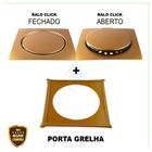 Ralo Inteligente Click 15x15 cm para Banheiro Inox Dourado Quadrado + Porta Grelha Caixilho Cód. 8874 - Pró Metais