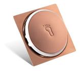 Ralo Inteligente P /piso Inox Click 10cm Rose Gold Brilhante