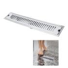 Ralo Linear 50cm Inox Anti Odor Anti Inseto Banheiro Area Externa Lavabo Quintal Higienico Seguro Resistente