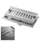 Ralo Linear Aço Inox 30cm Banheiro Lavabo Area Externa Anti Odor Anti Inseto Piscina Quintal Seguro Resistente Higienico - AB.MIDIA