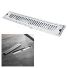 Ralo Linear Inox 40cm Banheiro Area Externa Anti Odor Anti Inseto Lavabo Quintal Piscina Grelha Resistente Higienico Seguro