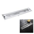 Ralo Linear Inox 60cm Banheiro Area Externa Anti Odor Anti Inseto Lavabo Quintal Higienico Resistente Seguro - Ab.MIDIA