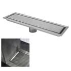 Ralo Linear Oculto 50cm Aço Inox Banheiro Lavabo Anti Odor Anti Inseto Invisivel Seguro Resistente Higienico