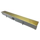 Ralo Linear Oculto Dourado 6x50cm Com tampa Aço Inox Fineza