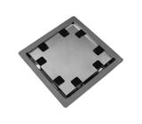 Ralo Quadrata Invisivel 10x10 cm - Tampa Oculta Base ABS - Selmetal