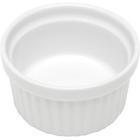 Ramekin Canelado Porcelana 40ml Classic Branco Lyor Molheira Servir Caldas