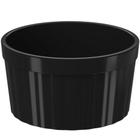 Ramekin Plástico Preto Canelado 200ml 9,7cm Uno Coza Tigela Bowl Sobremesa