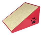 Rampa Arranhador Para Gatos Brinquedo Feito De Madeira MDF E Sisal Cor De Rosa