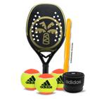 Raquete Beach Tennis Turquoise Dna Black Gold 2022 + CAPA + 3 X BOLAS + OVERGRIP + PROTETOR UPGRADE