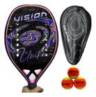 Raquete De Beach Tennis Vision Unika 2024 Carbono 3k