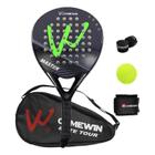 Raquete de padel de fibra de carbono 360g + 10g com saco 125g