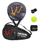 Raquete de tênis de padel CAMEWIN em fibra de carbono 18k 360g + 10g