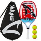 Raquete Shark Beach Tennis On Court Capa E Bolinha