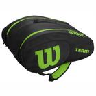 Raqueteira Wilson Team Beach Tennis Padel 6 Preta E Verde