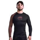 Rash Guard Koral Kombat Manga Longa Preto e Marrom