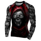 Rash Guard Skull Red Masculina Atlética - Preto - P