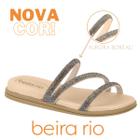 Rasteira Beira Rio 3 Strass Original Papete Conforto Slide Sandalia Conforto Rasteirinha Esporao