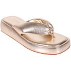 Rasteira Flatform Ouro Light Dourado