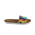 Rasteira Slide Tiedye Escura com Sola Branca e Palmilha Caramelo - SANTINELLI