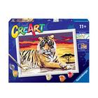 Ravensburger CreArt Majestic Tiger Paint by Numbers Kits for Children - Painting Arts and Crafts for Kids Age 11 Years Up