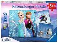 Ravensburger Disney Frozen Winter Adventures Puzzle Box 3 x 49-Piece Jigsaw Puzzles for Kids Every Piece is Unique, Pieces Fit Together Perfectly