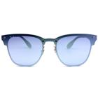 Ray Ban Blaze Clubmaster RB3576-N - Dourado/Azul Semi-Espelhado 9039/1U 47mm - Óculos de Sol