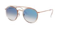 Ray-Ban RB3647NL 90683F Cobre Lente Transparente Azul Degradê Tam 51