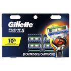 Razor Blade reabastece Gillette Fusion 5 Proglide 8Ct para homens