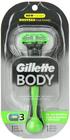 Razor Gillette Body para homens cuidando de terrenos masculinos