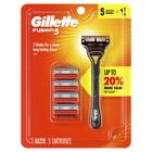 Razor Gillette Fusion5 para homens com alça e recargas de 5 lâminas