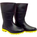 Rca Bota Pvc Preta Solado Amar. 41