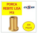 Rebite M3 Porca Popnut 200 - Easy CLINCH MA - Aço Carbono