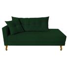 Recamier Azura 160cm com Almofada Lado Direito Suede Verde - Amarena Móveis - Am Decor