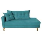 Recamier Azura 185 cm com Almofada Lado Direito Suede - ADJ Decor