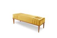 Recamier Banco Puff Linus Veludo Amarelo 18