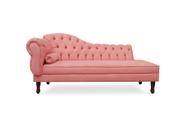 Recamier Barcelona 185 cm Direito Rosa - Ecotec Decor