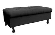 Recamier Bau Bia 1 M Suede Preto - Dominic Decor