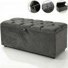 Recamier Baú Estofado Minimalista Moderno Calçadeira Sapateira Sala Quarto Armazenamento Solteiro