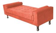 Recamier Baú Félix Solteiro 100cm Suede Rosê - Amarena Móveis