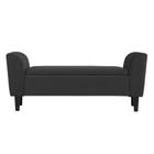 Recamier Bau França 1,20m Suede Preto - Clique Decor - Clique decorações