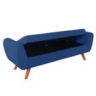 Recamier Bau Italia 1,40m Suede Azul Marinho - Inova Decor